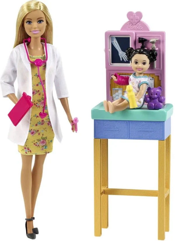 Boneca Barbie Médica Pediatra Acessórios