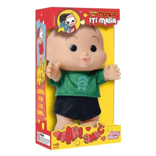 Boneco 23 Cm - Turma da Mônica - Iti Malia - Cebolinha - Novabrink