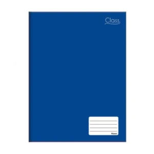 Caderno Azul Class ¼ Brochura Capa Dura Costurado 48 Folhas