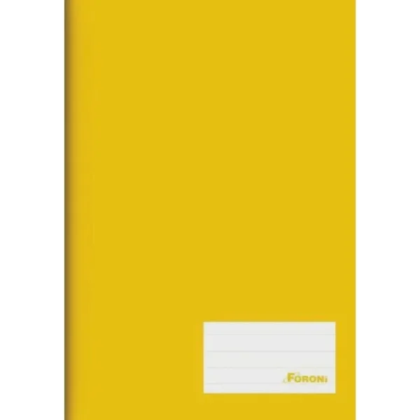 Caderno Brochura - 21x14 Cm - Capa Dura - 96 Folhas - Amarelo - Foroni