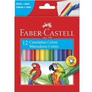 Caneta Hidrografica Colorir 12 Cores Faber Castell