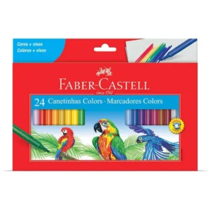 Canetinha Hidrografica Com 24 Cores Faber Castell