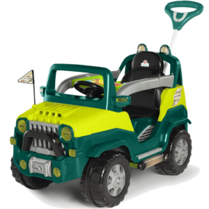 Carrinho de Passeio e Pedal para Bebe Calesita Diipi Verde