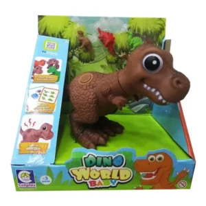 Dinossauro Dino World Baby T Rex Marrom - Cotiplás