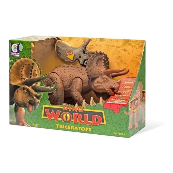 Dinossauro Dino World Triceratops - Cotiplás 2089