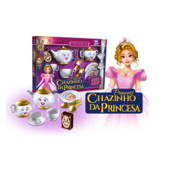 Kit chazinho da princesa com bule e acessórios