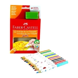 Lápis de cor Triangular 12 cores Jumbo - Faber Castell