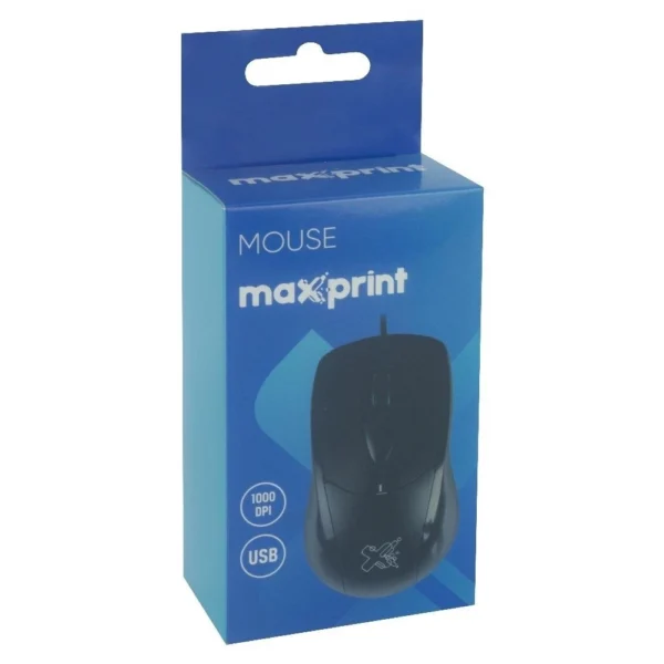Mouse optico USB preto maxprint 60615-7