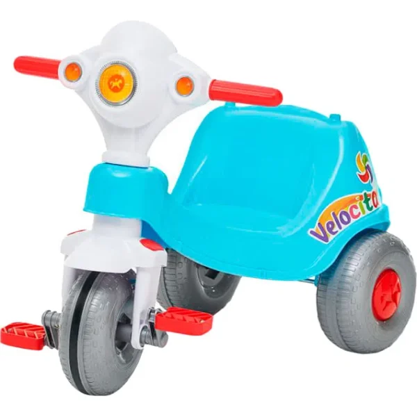 Triciclo Infantil Calesita Velocita - 2 em 1 - Pedal e Passeio com Aro - Azul