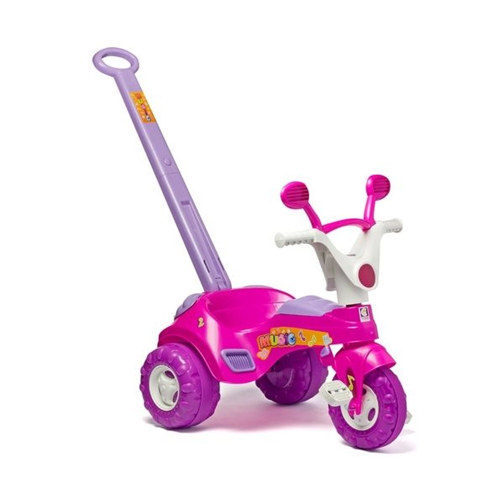 Triciclo Motoca Infantil Menina Dolls Amarelo E Rosa no Shoptime